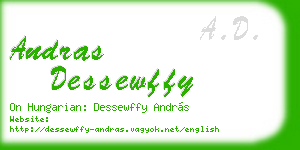 andras dessewffy business card